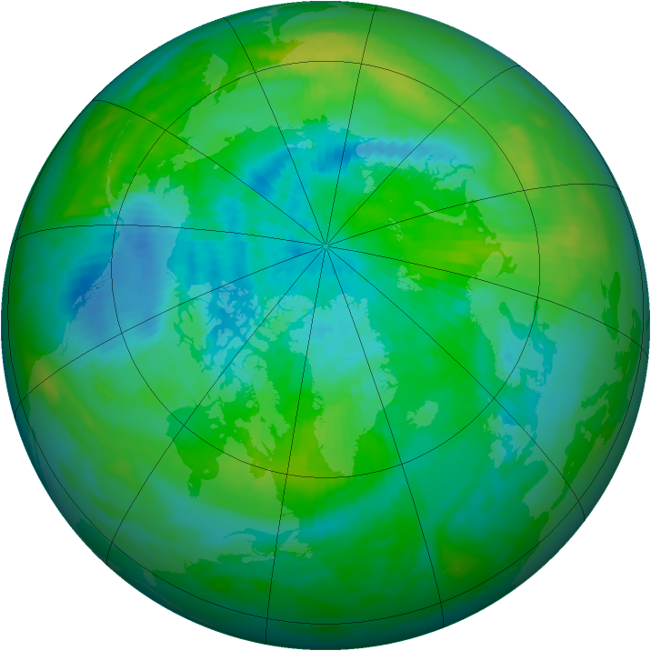 Arctic ozone map for 15 September 1982
